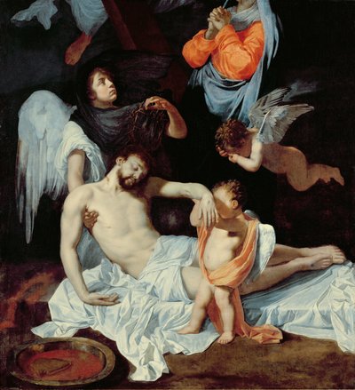 Le Christ au pied de la croix, pleuré par la Vierge et les anges - Bertholet Flemal